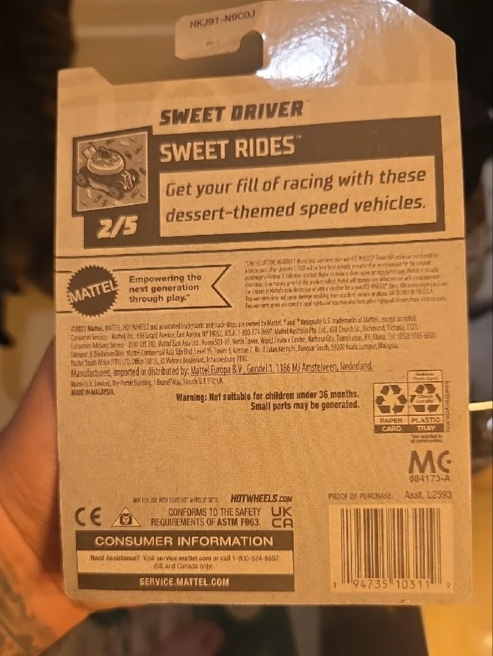 Mattel Hot Wheels Sweet Driver - Brown, Yellow & Orange